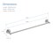 Kibi Circular 24 inch Bathroom Towel Bar KBA1404BN - alternate 9